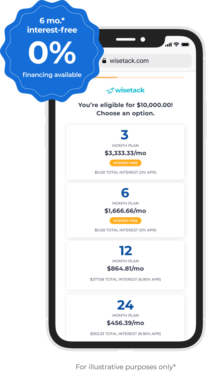 Wisetack financing options